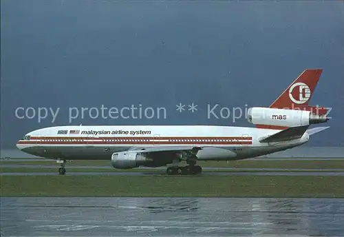 Flugzeuge Zivil Malaysian Airline System DC 10 30 9M MAS C N 46955 Kat. Airplanes Avions