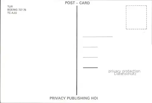 Flugzeuge Zivil TUR Boeing 727 76 TC AJU  Kat. Airplanes Avions