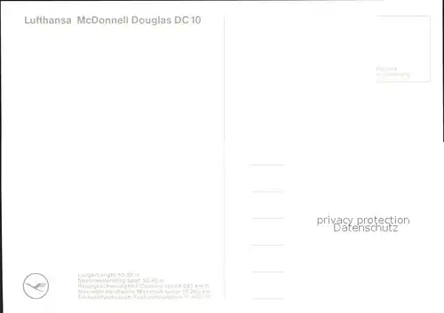 Lufthansa McDonnell Douglas DC10 Kat. Flug