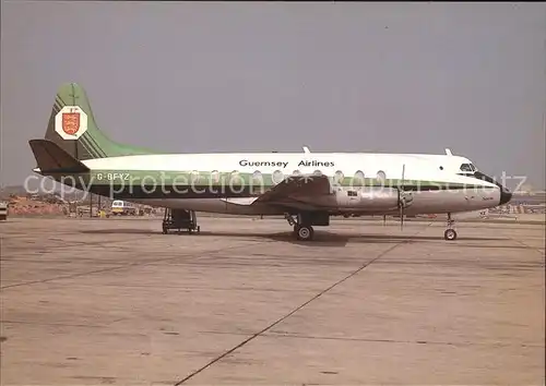 Flugzeuge Zivil Guernsey Airlines Vickers Viscount 700 G BFYZ Kat. Airplanes Avions