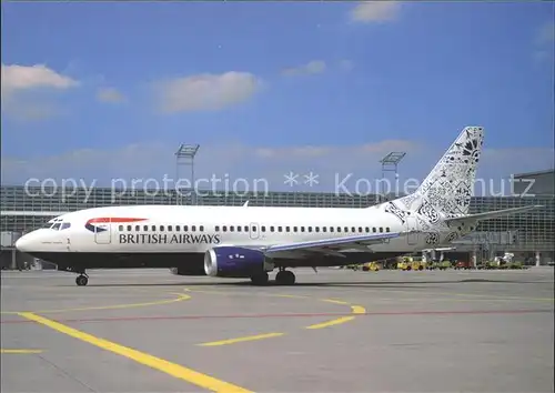 Flugzeuge Zivil British Airways Boeing B 737 36Q G OHAJ c n 29141 3035 Kat. Airplanes Avions