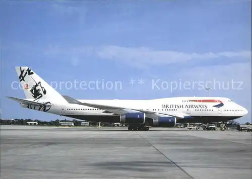 Flugzeuge Zivil British Airways Boeing 747 436 G BYGG c n 28859 1212 Kat. Airplanes Avions