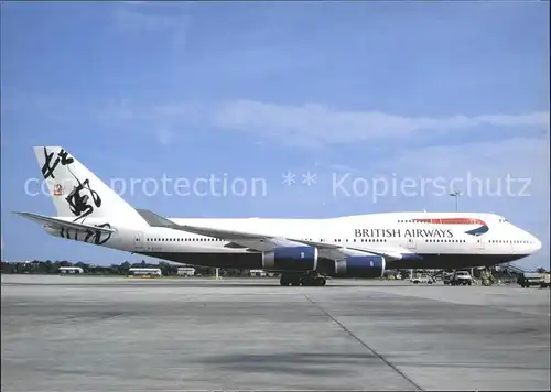 Flugzeuge Zivil British Airways Boeing 747 436 G BYGG c n 28859 1212 Kat. Airplanes Avions