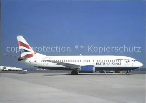 Flugzeuge Zivil British Airways Boeing 737 4S3 G BVNM c n 24163 1700 Kat. Airplanes Avions