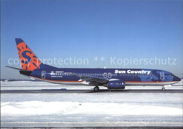 Flugzeuge Zivil Sun Country Boeing 737 800 N800sy Kat Airplanes Avions