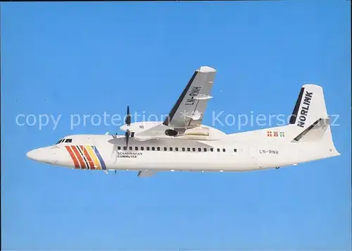 Flugzeuge Zivil SAS Scandinavian Commuter Fokker 50 LN RNH Kat. Airplanes Avions