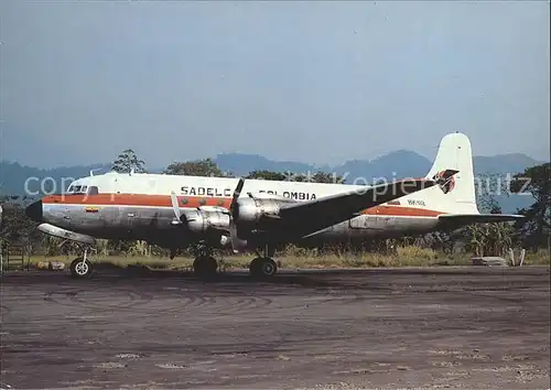 Flugzeuge Zivil Sadelca Colombia Douglas DC 4 HK 112 Kat. Airplanes Avions