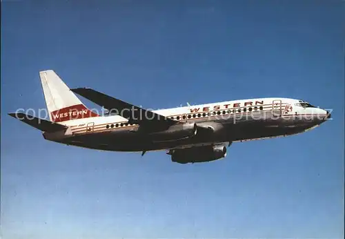 Flugzeuge Zivil Western Airlines Boeing 737 200 N4501W Kat. Airplanes Avions