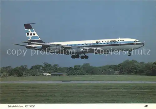 Flugzeuge Zivil British Midland 707 300C Kat. Airplanes Avions