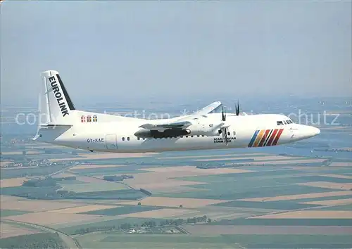 Flugzeuge Zivil SAS Scandinavian Commuter Fokker 50 OY KAE  Kat. Airplanes Avions