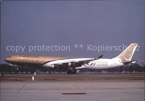 Flugzeuge Zivil Gulf Air Airbus 340 312 A4O LE c n 103 Kat. Airplanes Avions