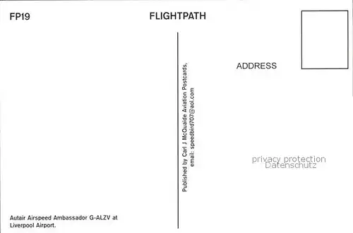 Flugzeuge Zivil Autair Airspeed Ambassador G ALZV Kat. Airplanes Avions