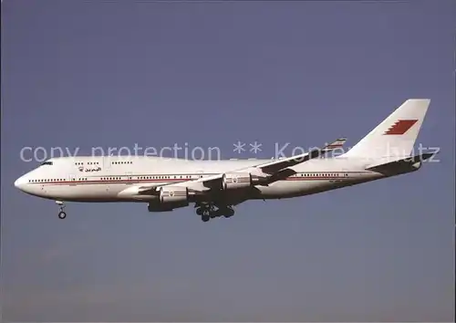 Flugzeuge Zivil Bahrain Amiri Flight B 747 4P8 A9C HMK c n 33684 Kat. Airplanes Avions