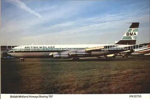 Flugzeuge Zivil British Midland Airways Boeing 707 Kat. Airplanes Avions