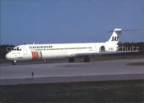 Flugzeuge Zivil SAS DC 9 81 Kat. Airplanes Avions