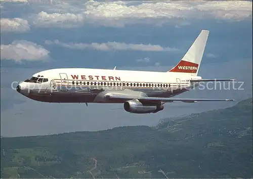 Flugzeuge Zivil Western Airlines Boeing 7637 247 N4501W c n 19598 Kat. Airplanes Avions
