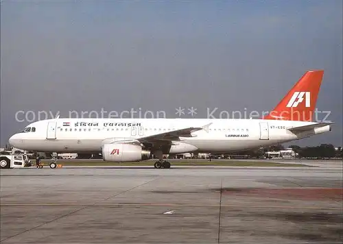 Flugzeuge Zivil Indian Airlines Airbus 320 231 VT ESG c n 451 Kat. Airplanes Avions