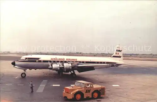 Flugzeuge Zivil Aerolineas Peruanas DC 7B C N 44.870 OB R 784 Kat. Airplanes Avions