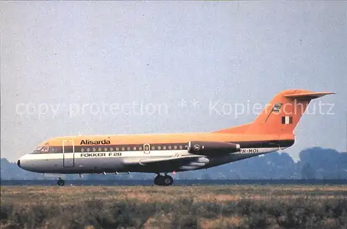 Flugzeuge Zivil Alisarda Fokker F 28 PH MOL  Kat. Airplanes Avions