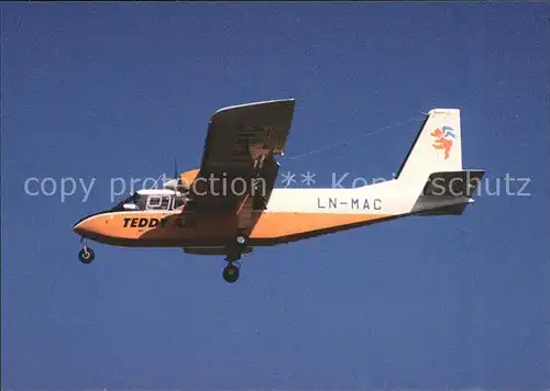 Flugzeuge Zivil Teddy Air A S BN 2A 21 Islander LN MAC cn 431 Kat. Airplanes Avions
