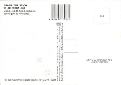 Flughafen Airport Aeroporto Aeroporto de Uberaba Vista aerea  Kat. Flug