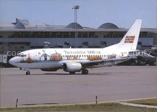 Flugzeuge Zivil Braathens S.A.F.E. B737 505 LN BRJ 1000 Years of Trondheim Kat. Airplanes Avions