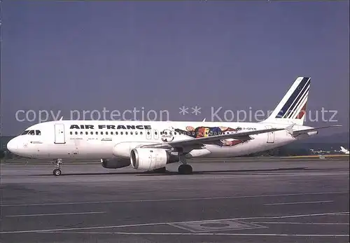 Flugzeuge Zivil Air France Worldcup 98 Airbus A320 211 F GFKM c n 102 Kat. Airplanes Avions