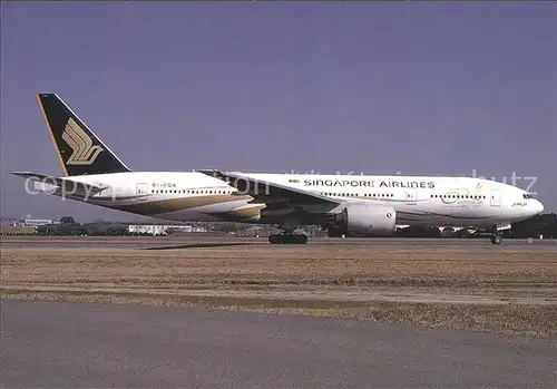 Flugzeuge Zivil Singapore Airlines 50th Anniversary Jubilee Boeing 777 212 9V SQA Kat. Airplanes Avions