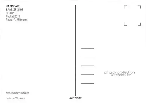 Flugzeuge Zivil Happy Air Saab SF 340B HS HPE  Kat. Airplanes Avions