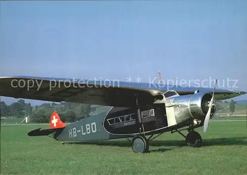 Flugzeuge Zivil Fokker F VIIa HB LBO Verkehrshaus Luzern Kat. Airplanes Avions