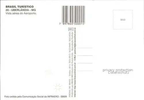 Flughafen Airport Aeroporto Uberlandia Vista aerea  Kat. Flug