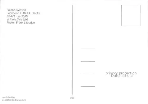 Flugzeuge Zivil Falcon Aviation Lockheed L 188CF Electra SE IVT c n 2015 Kat. Airplanes Avions