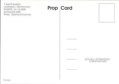 Flugzeuge Zivil T and G Aviation Lockheed L 182 Hercules N120TG c n 1A 3095 Kat. Airplanes Avions