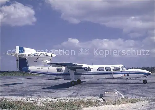 Flugzeuge Zivil Aerocozumel Pilatus BN 2A Mk. III 2 Trislander XA JPE c n 1051 Kat. Airplanes Avions
