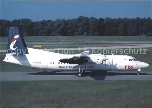 Flugzeuge Zivil Trans Travels Airlines Fokker 50 PH PRJ c n 20212 Kat. Airplanes Avions