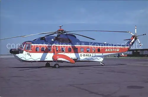 Hubschrauber Helikopter Sikorsky S 61N Bristow Helicopters G BAKA c n 61493 Kat. Flug