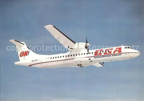 Flugzeuge Zivil CSA Czechoslovak Airlines ATR72  Kat. Airplanes Avions