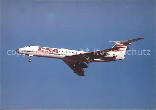 Flugzeuge Zivil CSA Czechoslovak Airlines TU134  Kat. Airplanes Avions