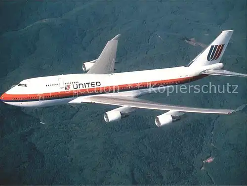 Flugzeuge Zivil United Airlines Boeing 747 400 Kat. Airplanes Avions
