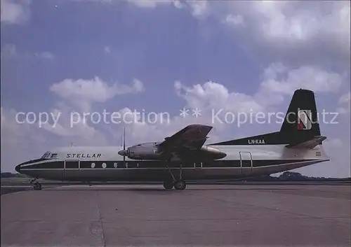 Flugzeuge Zivil Stellar Airfreighter Fairchild FH 227B LN KAA c n 537 Kat. Airplanes Avions