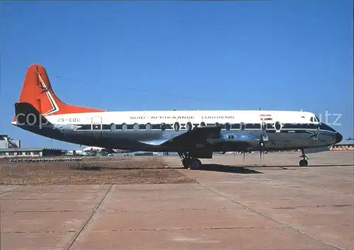 Flugzeuge Zivil South African Airways Vickers Visocunt 813 ZS CDU JNB07.68 Kat. Airplanes Avions
