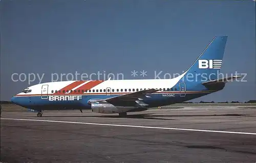 Flugzeuge Zivil Braniff Boeing 737 222  Kat. Airplanes Avions