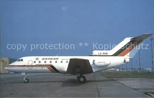 Flugzeuge Zivil Aviaexpress Balkan Yak 40 LZ DOB c n  Kat. Airplanes Avions