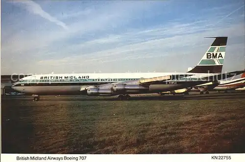 Flugzeuge Zivil British Midland Airways Boeing 707 Kat. Airplanes Avions