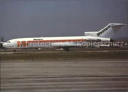 Flugzeuge Zivil Western Airlines Boeing 727 Kat. Airplanes Avions