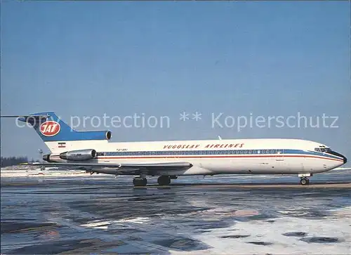 Flugzeuge Zivil Yugoslav Airlines JAT Boeing 727 2H9 Advanced YU AKI Kat. Airplanes Avions