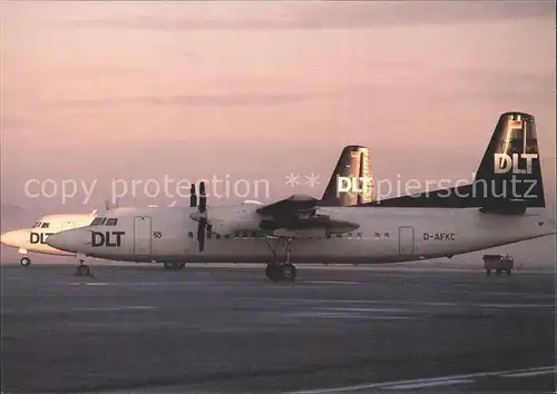 Flugzeuge Zivil DLT Fokker 50 D AFKC  Kat. Airplanes Avions