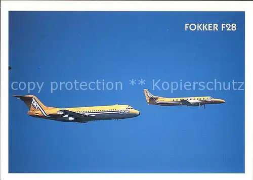 Flugzeuge Zivil TAT Fokker F28 Kat. Airplanes Avions