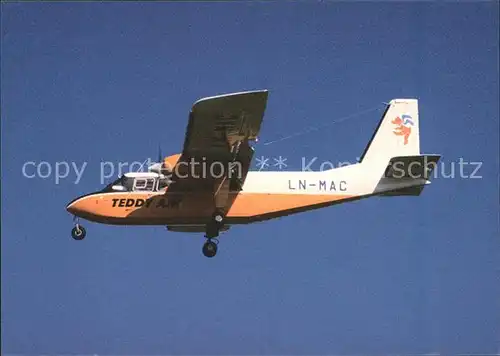 Flugzeuge Zivil Teddy Air A S BN 2A 21 Islander LN MAC cn 431  Kat. Airplanes Avions