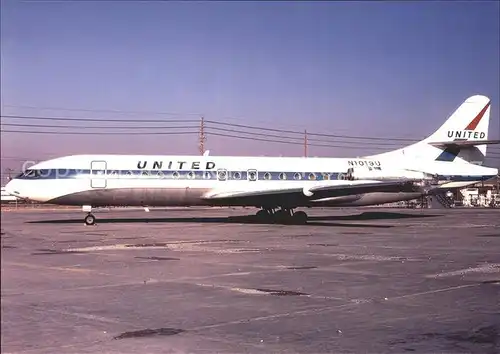 Flugzeuge Zivil United Caravelle VIR N1019U Cn104 Kat. Airplanes Avions